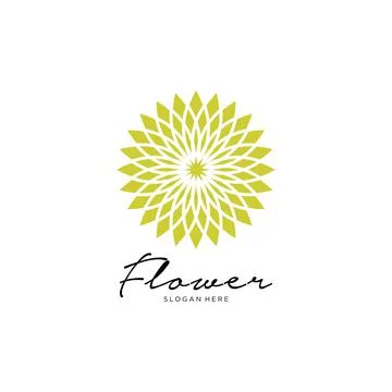 Flower logo design abstract Stock Illustration