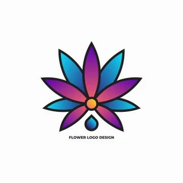 Flower logo design Stock Illustration