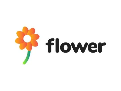 Flower Logo Design Stock Illustration