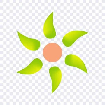 Flower logo design. Illustrazione stock