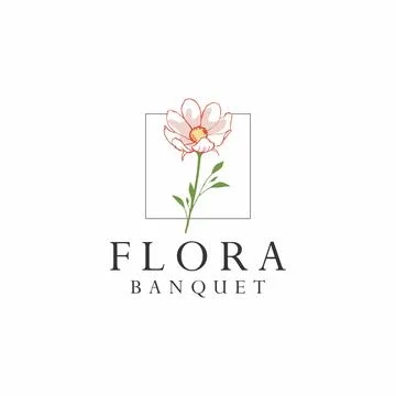 Flower logo design 스톡 일러스트