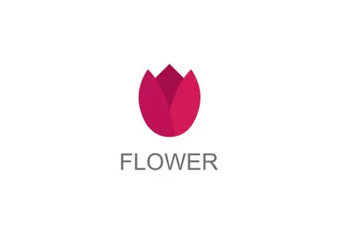 Flower logo design Vector illustration Stock Illustration