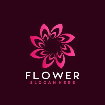 Flower logo Designs vector illustration Stock Illustration