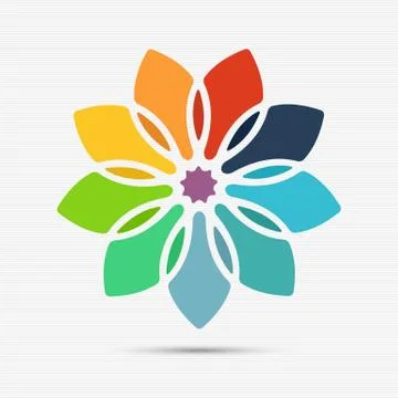 Flower logo template Illustrazione stock