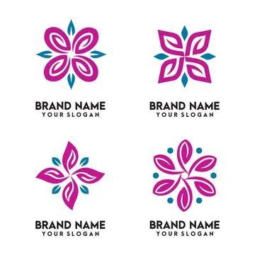Flower Logo Template Vector Stock Illustration