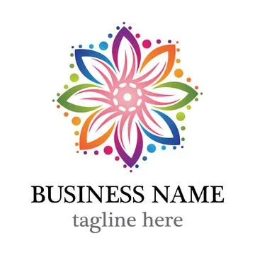 Flower logo vector icon design Stock Illustration