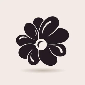 Flower logo. Vector sign emblem Stock Illustration