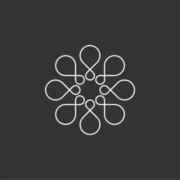 Flower Loop Logo Template Illustration Design. Vector EPS 10. Illustrazione stock