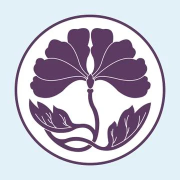 Flower lotus flat simlpe pattern vector illustraton Stock Illustration