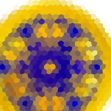 Flower low poly hexagon style vector mosaic background Stock Illustration