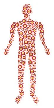 Flower Man Figure Stock Illustration