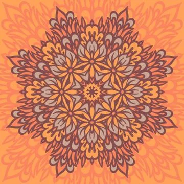 Flower Mandala. Abstract background. Stock Illustration
