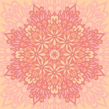 Flower Mandala. Abstract background. Stock Illustration