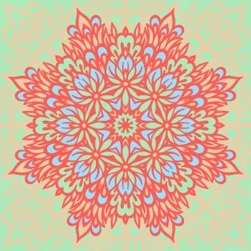 Flower Mandala. Abstract background. Stock Illustration