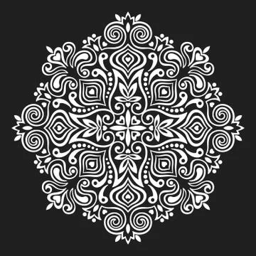 Flower Mandala. Abstract element for design Stock Illustration