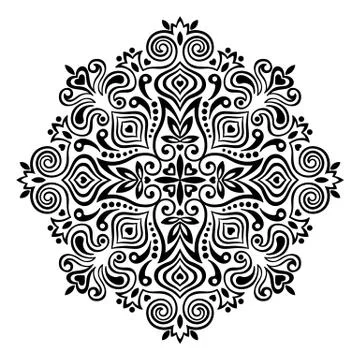 Flower Mandala. Abstract element for design Stock Illustration