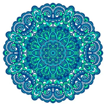 Flower Mandala. Abstract element for design Stock Illustration
