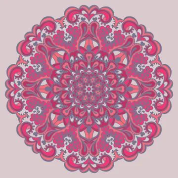 Flower Mandala. Abstract element for design Stock Illustration