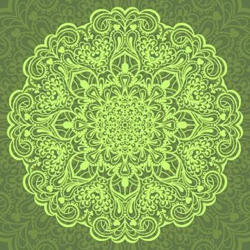 Flower Mandala. Abstract element for design Stock Illustration