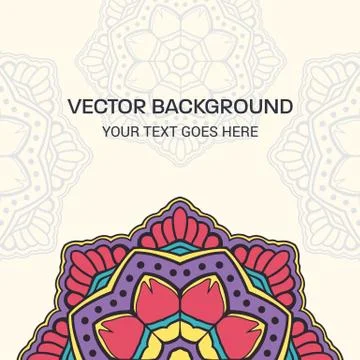 Flower mandala background Stock Illustration