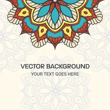 Flower mandala background Ilustración de archivo