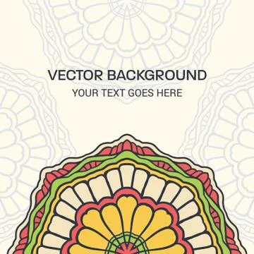 Flower mandala background Stock Illustration