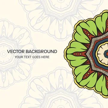 Flower mandala background Stock Illustration
