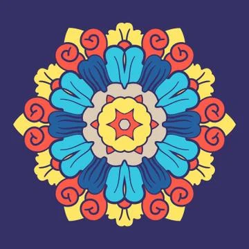 Flower Mandala Background Ilustración de archivo