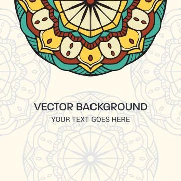 Flower mandala background Stock Illustration