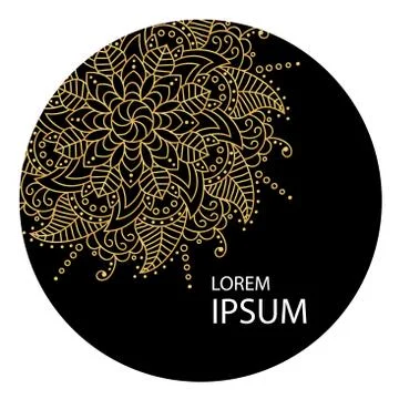 Flower Mandala. decorative elements. Coloring book page Stock Illustration