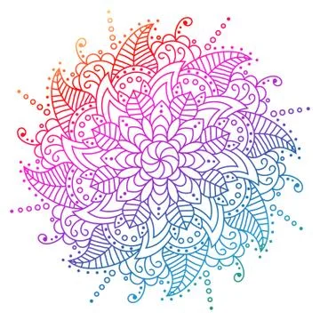 Flower Mandala. decorative elements. Stock Illustration