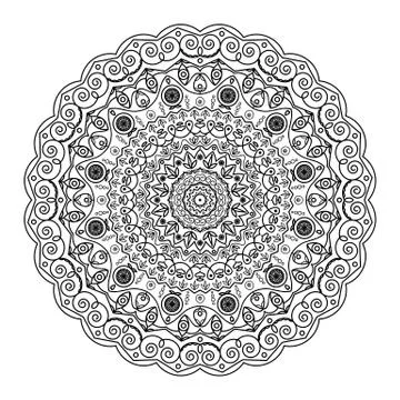 Flower Mandala 스톡 일러스트