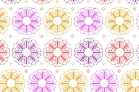 Flower mandala pattern design. Stock Illustration
