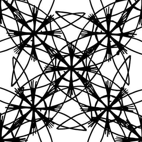 Flower mandala pattern. seamless drawing mode in the form of a geometric pattern Stock Illustration