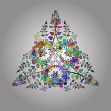 Flower Mandala sketch pattern. Islam, Arabic, Indian, ottoman motifs on a blue, Stock Illustration