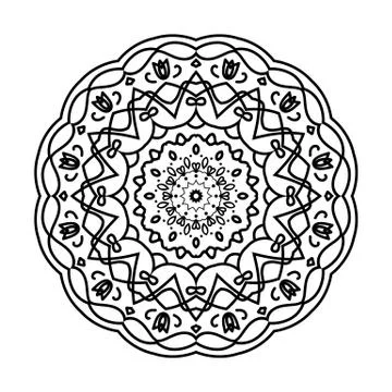 Flower Mandala. Vector イラスト素材