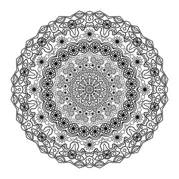 Flower Mandala. Vector Stock Illustration