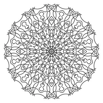 Flower Mandala. Vector Stock Illustration