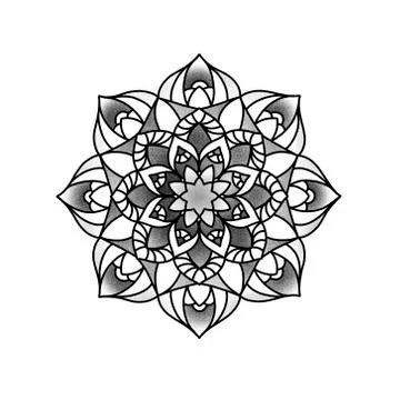 Flower mandala. Vintage decorative element. Stock Illustration