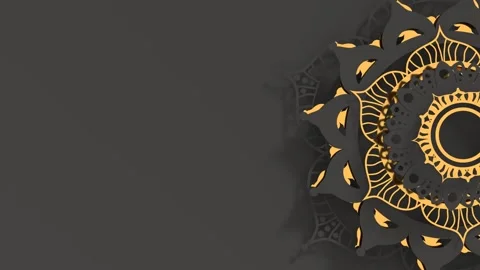 Flower Mandala. Vintage decorative elements. Oriental pattern. Islam, Arabic Stock Footage 245126841