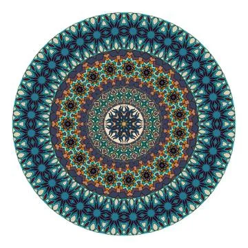Flower mandala. Vintage decorative elements. Stock-Illustration