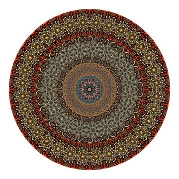 Flower mandala. Vintage decorative elements. Stockillustratie