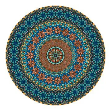 Flower mandala. Vintage decorative elements. Stock Illustration
