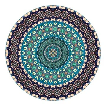 Flower mandala. Vintage decorative elements. 스톡 일러스트
