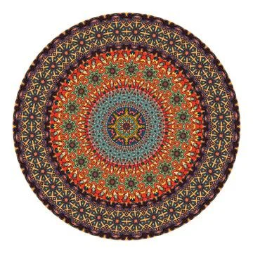 Flower mandala. Vintage decorative elements. Illustrazione stock