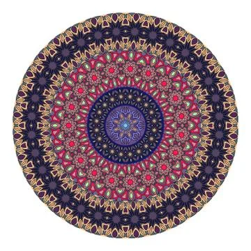 Flower mandala. Vintage decorative elements. Stock Illustration