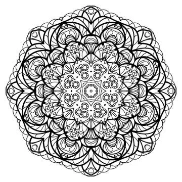 Flower Mandala. Vintage decorative elements. Stock Illustration