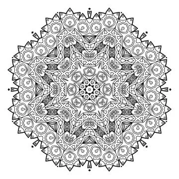 Flower Mandala. Vintage decorative elements. Stock Illustration