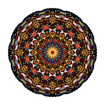 Flower Mandala. Vintage decorative elements. Oriental pattern, vector Illustrazione stock