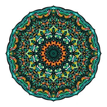 Flower Mandala. Vintage decorative elements. Oriental pattern, vector Illustrazione stock
